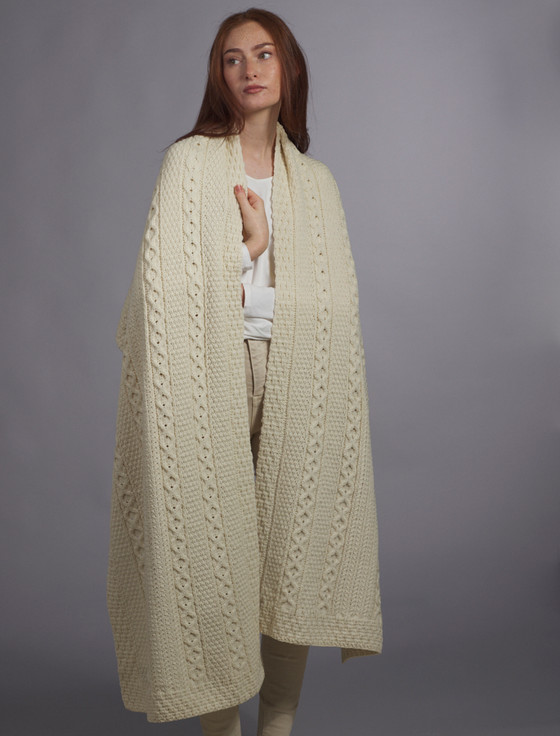 aran cashmere McGrath Clan Aran Wrap