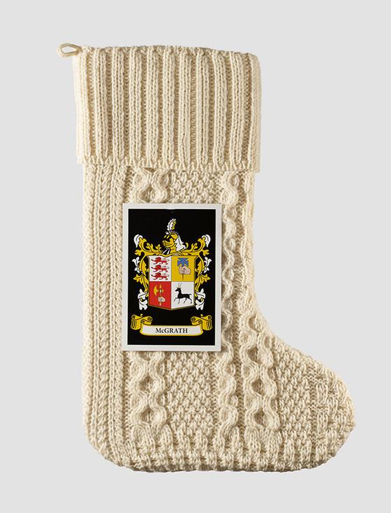 Aran Cashmere McGrath Clan Christmas Stocking
