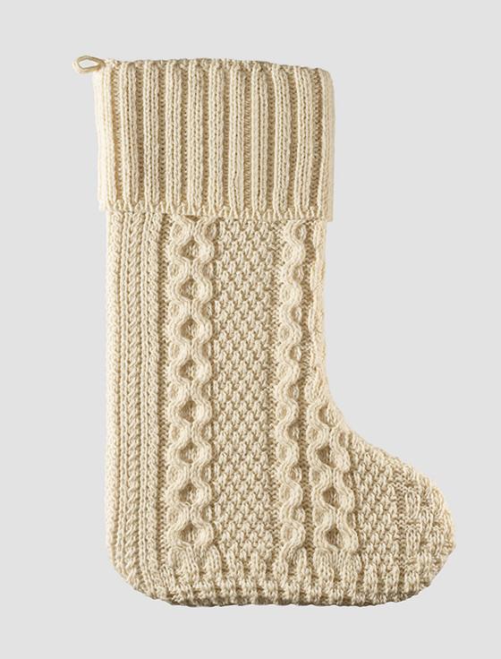 aran cashmere McGrath Clan Christmas Stocking