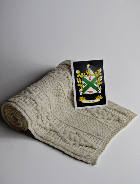 aran cashmere McHugh Clan Scarf