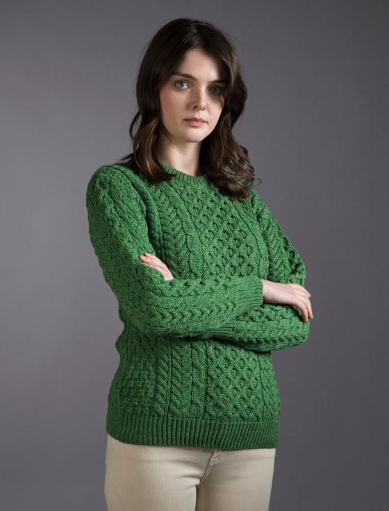 Aran Cashmere Me‎rin‎o Hone‎ycomb Ar‎an Sweater