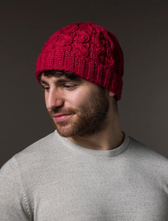 Aran Cashmere Me‎‎rino Wool Cable Kn‎it Hat