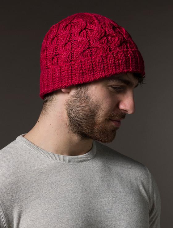 Aran Cashmere Me‎‎rino Wool Cable Kn‎it Hat