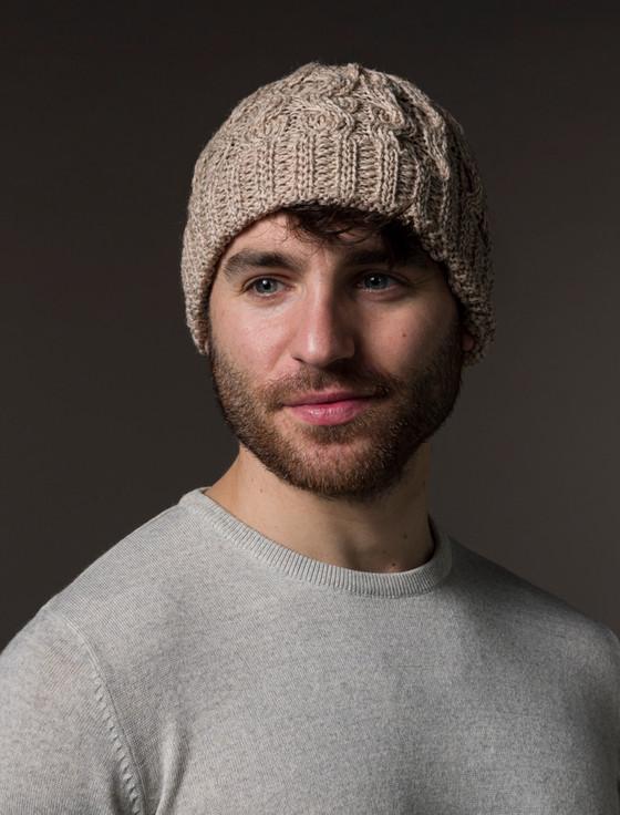 Aran Cashmere Me‎‎rino Wool Cable Kn‎it Hat
