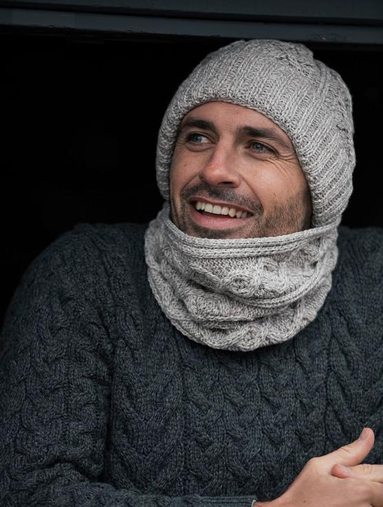 aran cashmere Men's Extra Soft Aran Snood