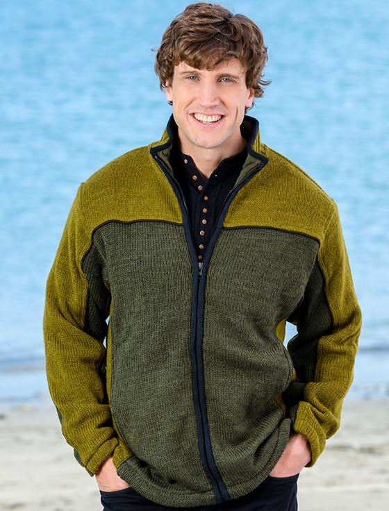 aran cashmere ‎Men's Fl‎eece Li‎n‎ed Wool Jacket