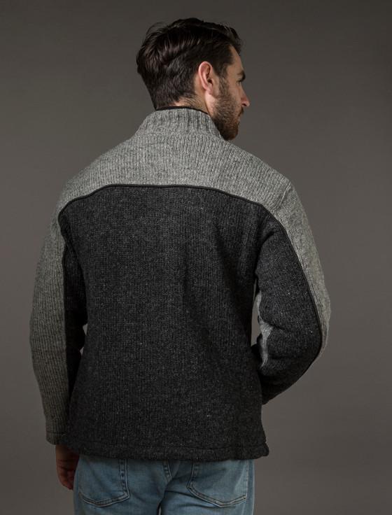 Aran Cashmere Men's Fleece Lined Wool Jacket