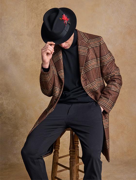 Aran Cashmere Men's Kildare Trilby Felt Hat - Black