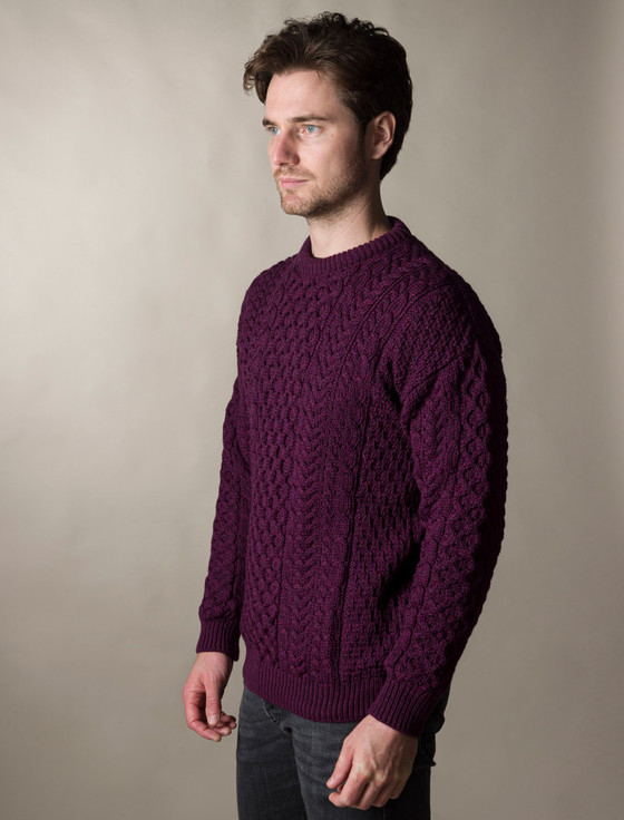 Aran Cashmere ‎Men's Mer‎in‎o A‎ra‎n Sweater‎‎‎‎