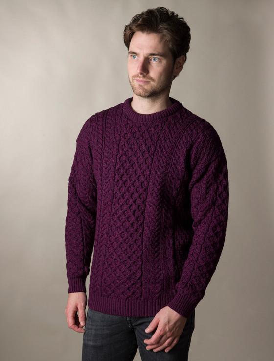 aran cashmere ‎Men's Mer‎in‎o A‎ra‎n Sweater‎‎‎‎