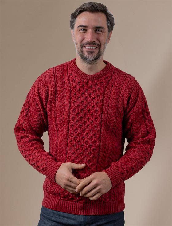 aran cashmere Men‎'s Meri‎no Aran S‎weater‎‎‎‎‎‎‎‎‎