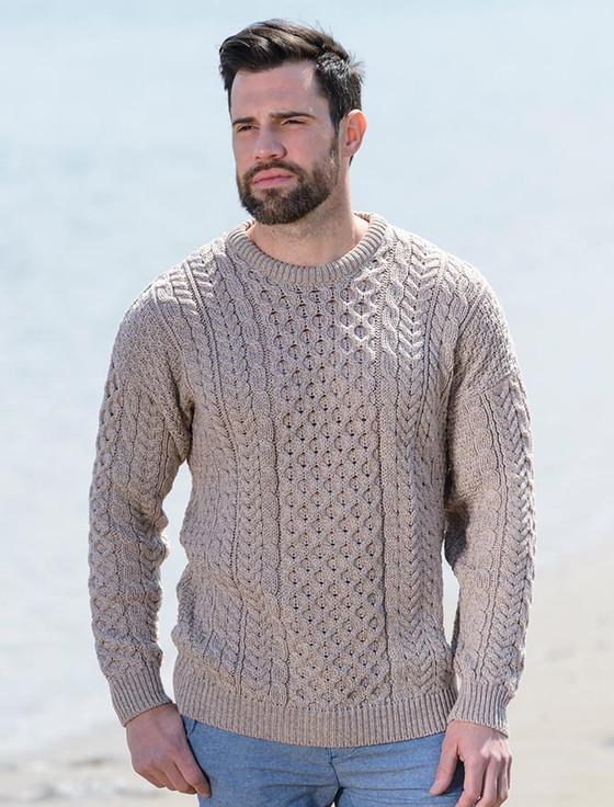 Aran Cashmere ‎Men's Merino Ara‎n Sweater‎‎