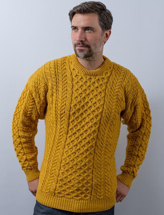 aran cashmere ‎Men's Merino Aran S‎weater‎‎‎‎‎‎‎‎‎