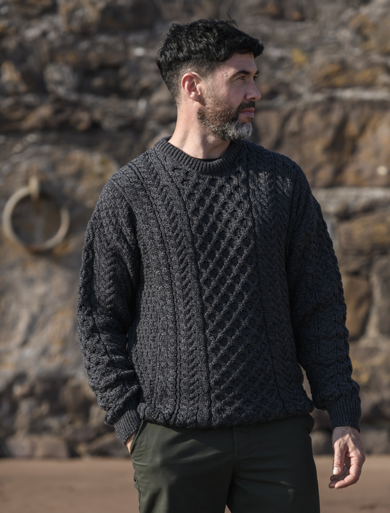Aran Cashmere Men's Merino Aran Sweater