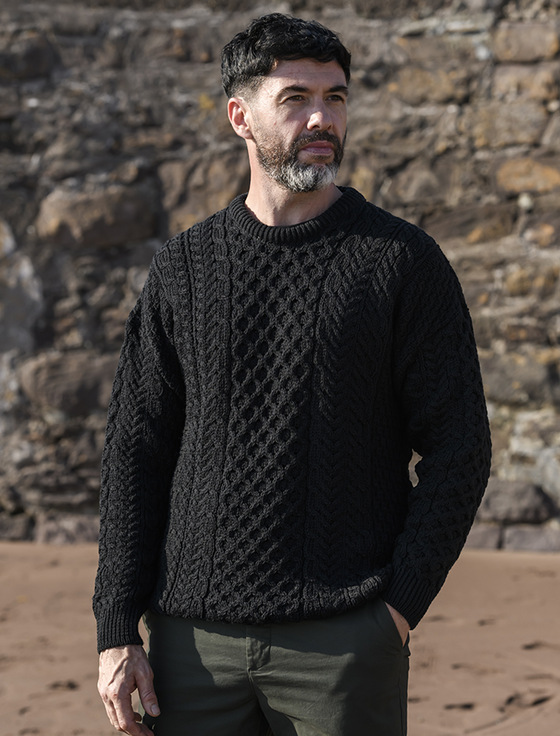 Aran Cashmere Men's Merino Aran Sweater