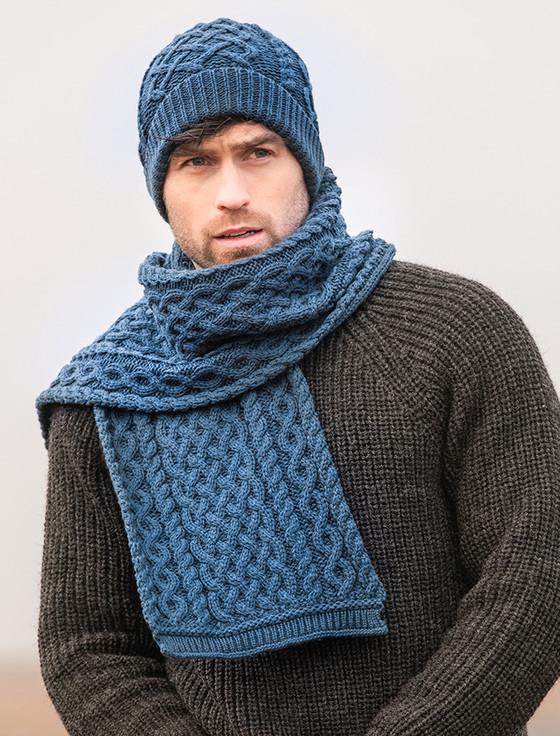 Aran Cashmere Men's Merino Trellis Hat