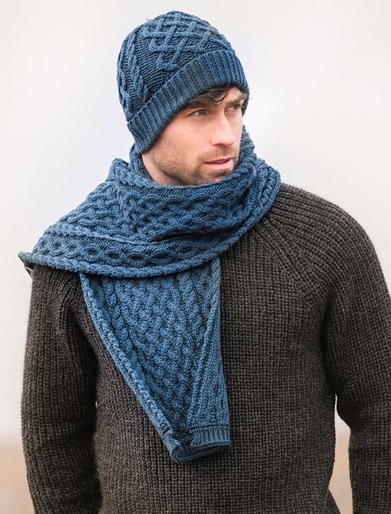 aran cashmere Men's Merino Trellis Hat
