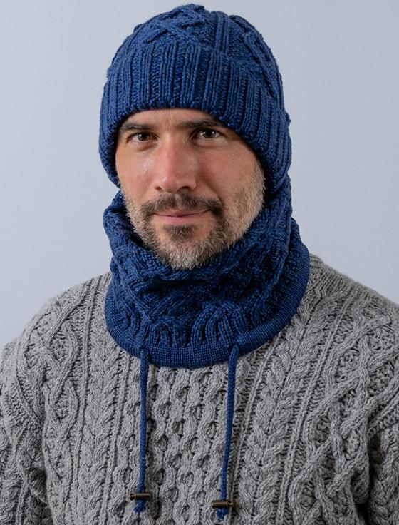 aran cashmere ‎Men's Super Soft Trellis Snood Scarf