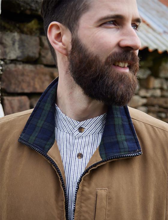 Aran Cashmere Men's West Cork Windproof Vest - Brown