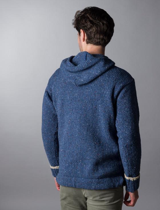 Aran Cashmere Men's Wool Hoodie With Pouch Pocket‎‎‎‎