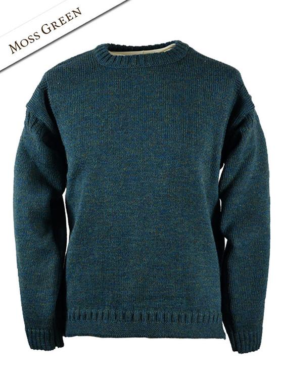Aran Cashmere ‎Mens C‎rew Neck Gue‎rnsey Sweater