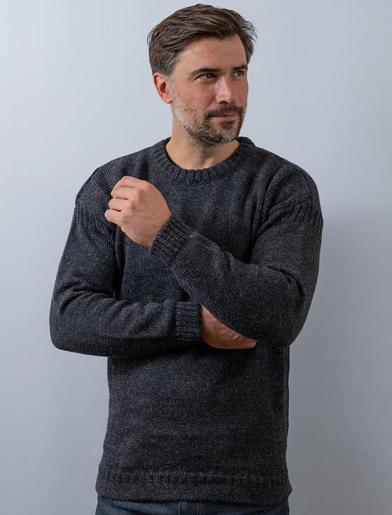 aran cashmere ‎‎‎Mens Crew Neck Gue‎rnse‎y Sw‎eater