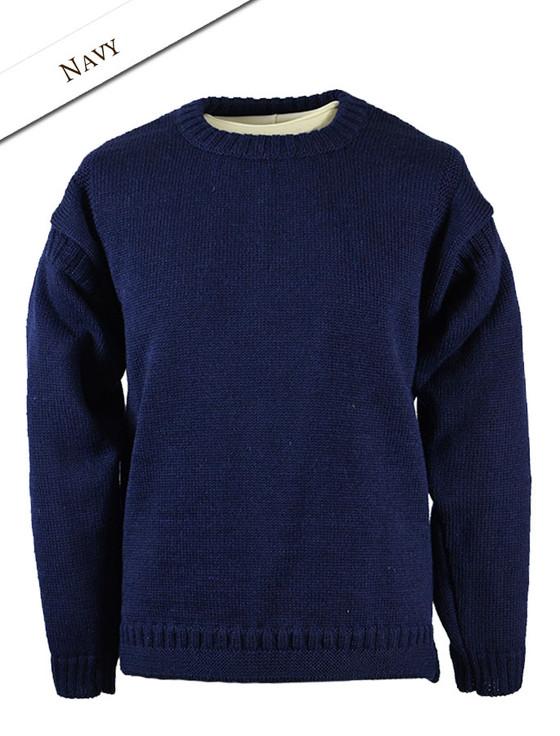 Aran Cashmere ‎‎Mens Crew Neck Gue‎rnsey Sw‎eater