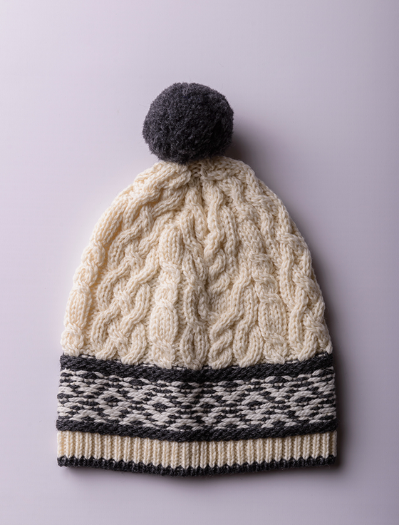 Aran Cashmere Mens Fairisle Merino Wool Hat