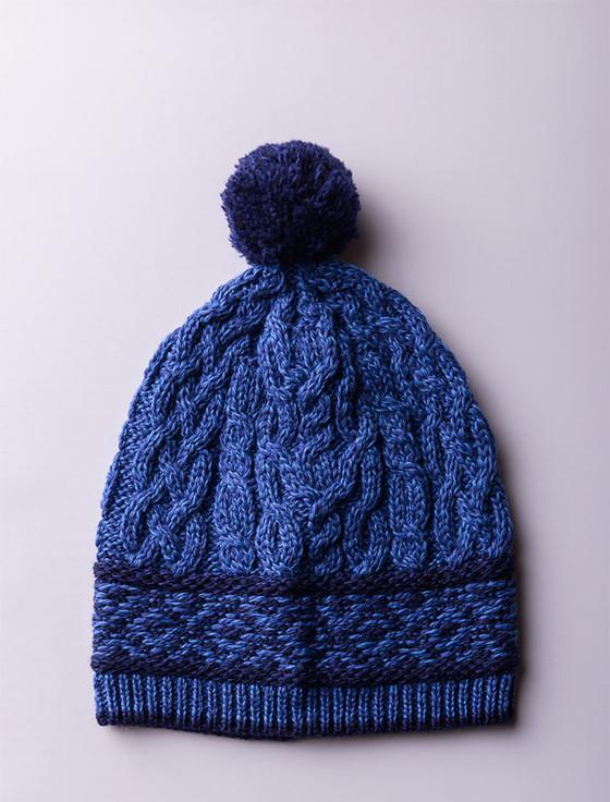 aran cashmere Mens Fairisle Merino Wool Hat