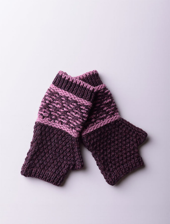 Aran Cashmere Mens Fairisle Merino Wool Mittens