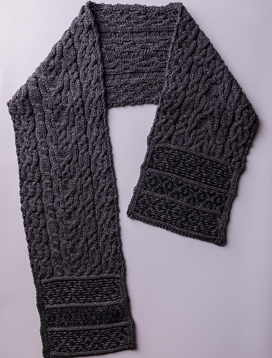 Aran Cashmere Mens Fairisle Merino Wool Scarf