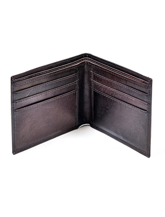 Aran Cashmere Mens Irish Leather Wallet - Brown