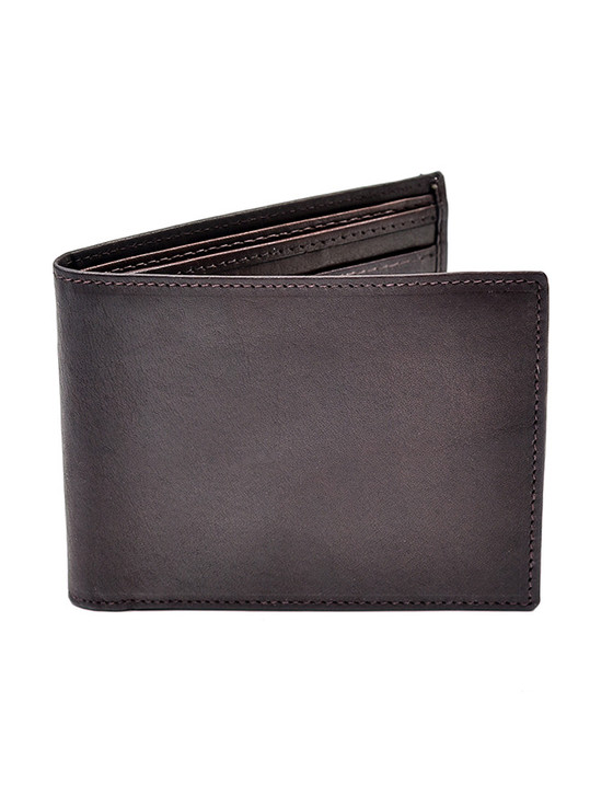 aran cashmere Mens Irish Leather Wallet - Brown