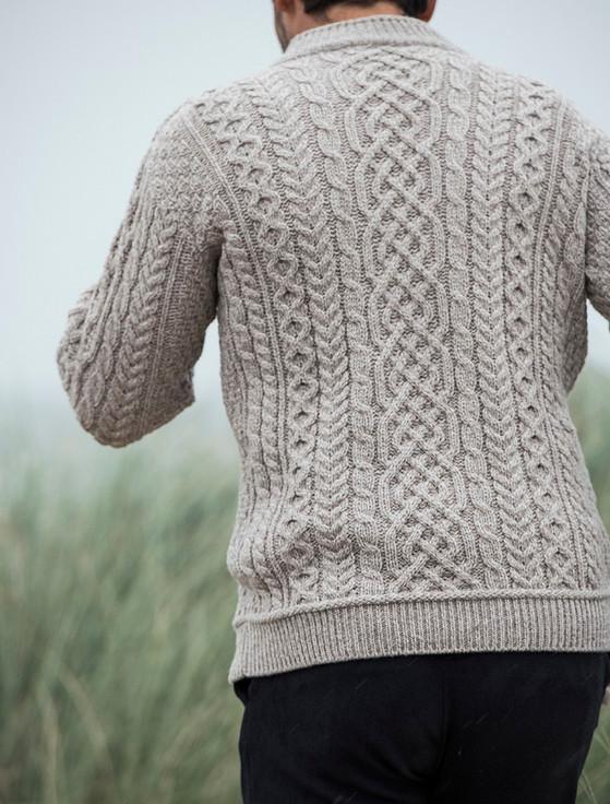 Aran Cashmere ‎‎Mens Super Soft Half Zip Aran ‎Troyer