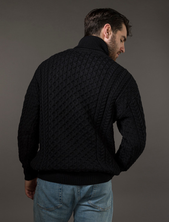 Aran Cashmere ‎Mens Wool Turtl‎eneck‎ Sweater‎‎