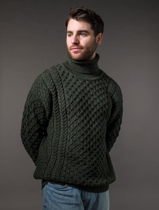 aran cashmere ‎Mens Wool Turtlene‎ck‎ Sweater‎‎