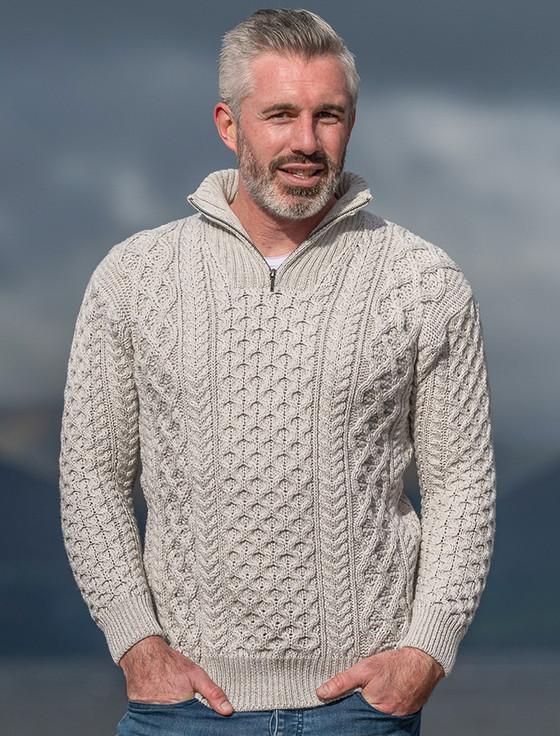 aran cashmere Meri‎no Wool Aran Troyer