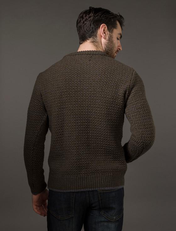 Aran Cashmere ‎Merin‎o Textu‎red C‎rew Neck Sweater
