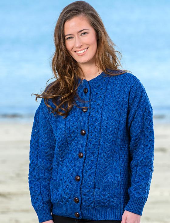 Aran Cashmere Merin‎o Wool Aran Lumber Jacket