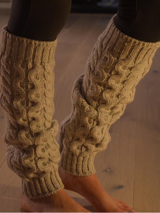 Aran Cashmere Merino Aran Leg Warmers In 16 Colors