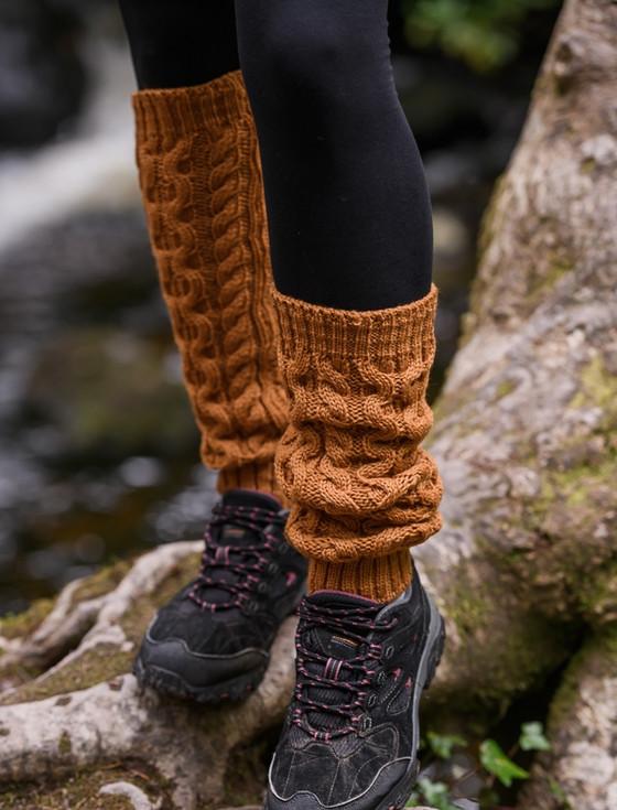 aran cashmere Merino Aran Leg Warmers in 16 Colors