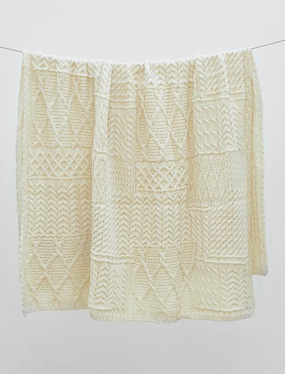 Aran Cashmere Merino Aran Patchwork Throw