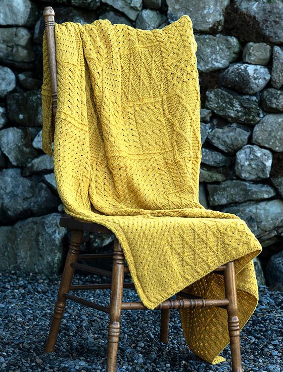 Aran Cashmere Merino Aran Patchwork Throw