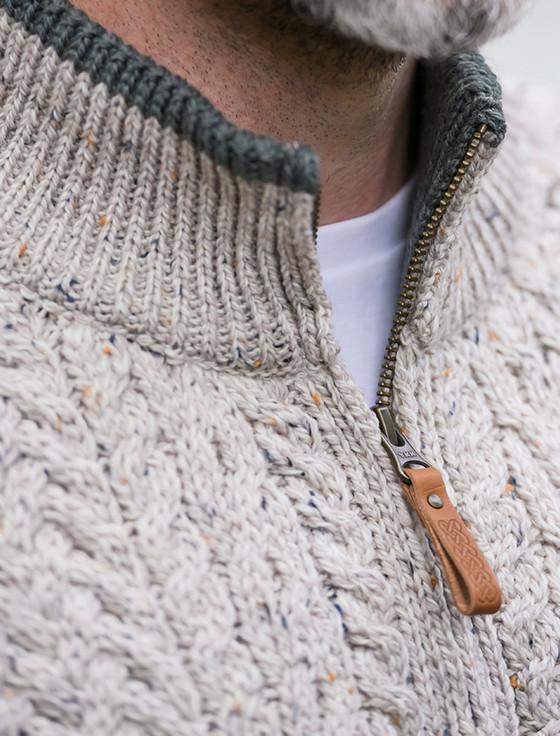 Aran Cashmere Merino Celtic Jacquard