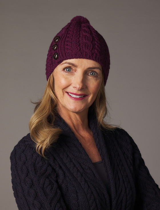 Aran Cashmere Merino Pom Pom Hat