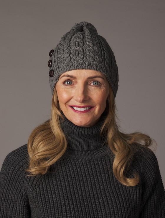 Aran Cashmere Merino Pom Pom Hat