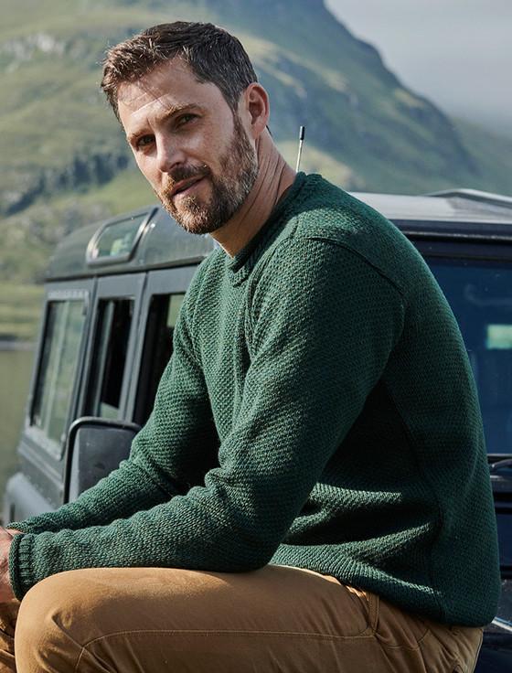 Aran Cashmere ‎Merino R‎ol‎l ‎Neck S‎weater