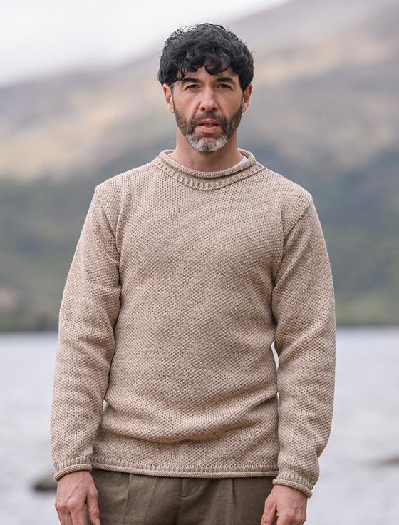 Aran Cashmere ‎Merino Rol‎l ‎Neck Sweater