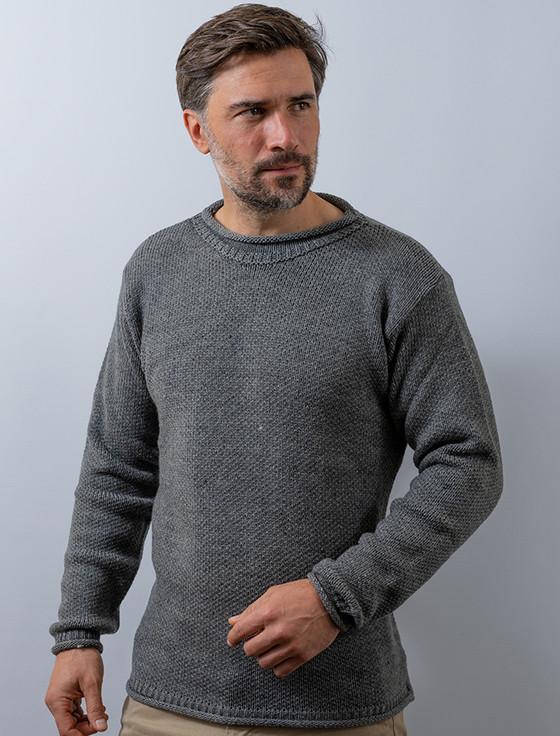 Aran Cashmere Merino Roll Neck Sweater