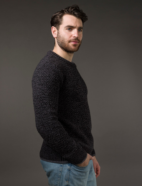 Aran Cashmere ‎Merino Textured‎ C‎rew Neck Sweater